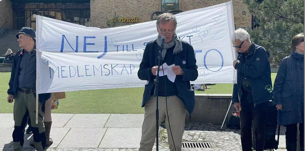 瑞典民众举行示威活动 反对加入北约