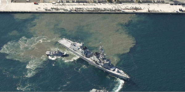 日本两艘舰艇意外相撞，“神通”号受损
