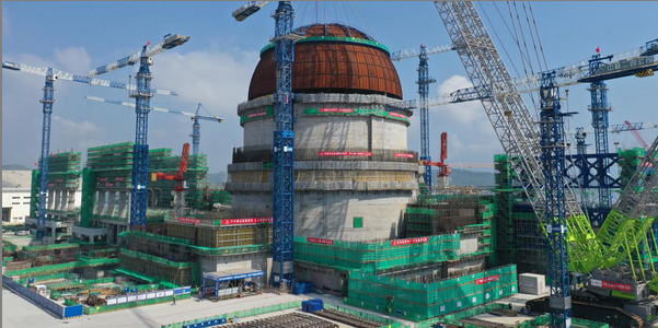 “华龙一号”漳州核电2号机组内穹顶吊装就位