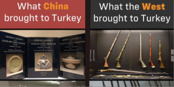 中国和西方分别带给土耳其什么？华春莹又发了一组对比图