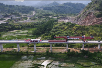 雅万高铁全线箱梁架设任务完成 铺轨通道全面打通