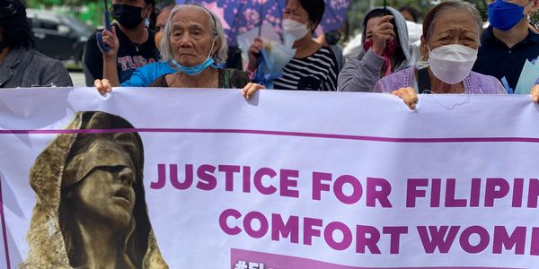 菲律宾“慰安妇”幸存者在日本驻菲使馆前示威 要求公开道歉